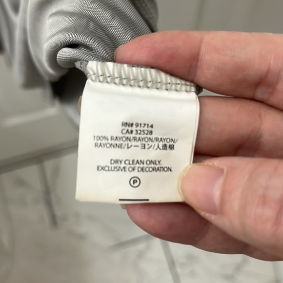 Armani Exchange Silver Gray Fringe Dress Flapper S - Picture 8 of 8